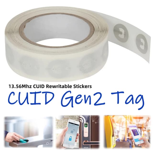 13.56mhz cuid mutável s50 1k rfid adesivo molhado inlay nfc tag setor 0 bloco 0 uid cartão de proximidade regravável cópia crachá clone