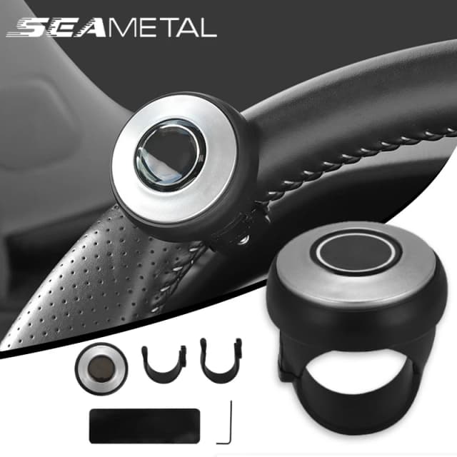 Seametal bola de reforço do volante do carro universal poupança girando girador botão rolamento alça energia titular kit acessórios do carro