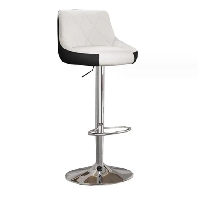 Cadeira giratória de bar alta ajustável, assento nórdico moderno, cadeira de mesa frontal com banco alto, encosto moderno, estilo nórdico, cadeira de bar, pernas de metal, cadeiras de jantar em PU