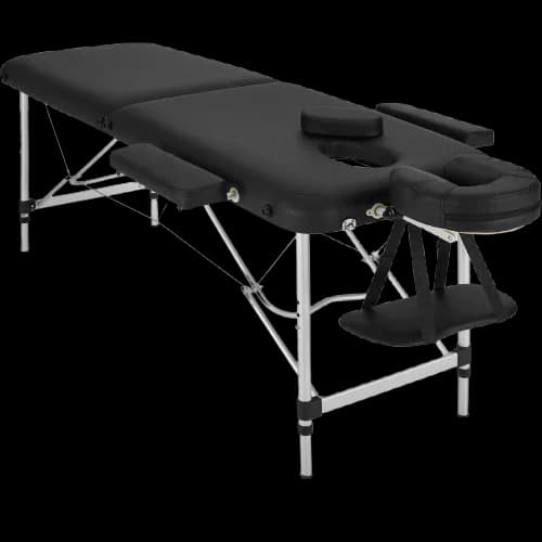 TECTAKE - Maca de massagem dobrável, maca profissional de fisioterapia, massagem de mãos, tatuagens, Reiki, maca estética profissional em alumínio, ajustável em altura, 2 zonas, com bolsa de transporte