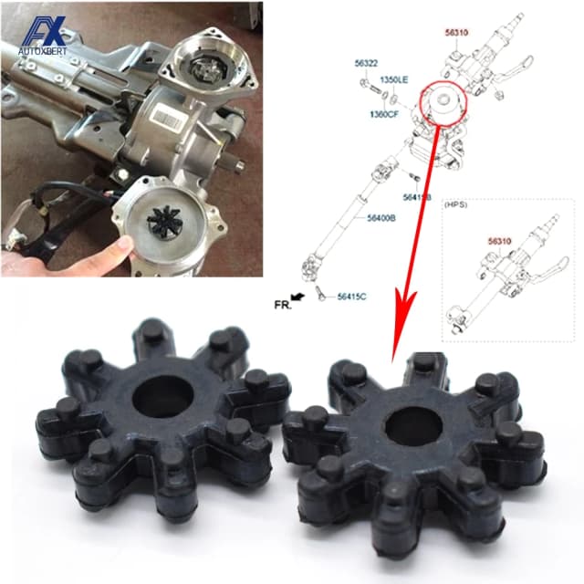 Acoplamento flexível do acoplador da coluna de direção de 2pcs 563152 K000FFF Para HYUNDAI Elantra Azera Para KIA Optima Cadenza Forte Alma Azera