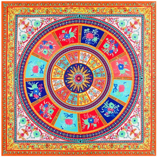 Lenço sarja quadrado grande para mulheres, 100% lenços de seda para senhoras, xales boémia, design de marca, hijab fashion, bandanas, 130cm, inverno