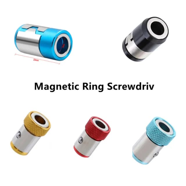 1/4 "metal chave de fenda bit anel magnético universal anel magnético para 6.35mm haste anti-corrosão broca ímã anel poderoso
