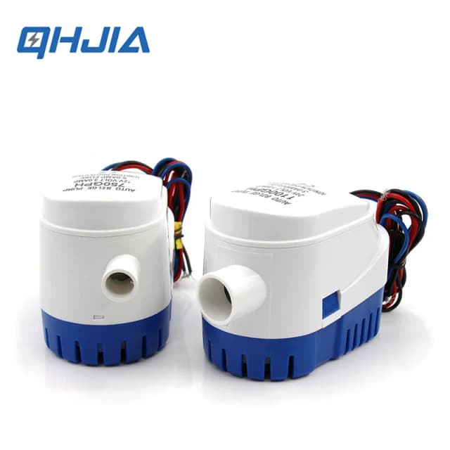Bomba de esgoto submersível para barco, automática, 12v, 24v, dc, elétrica, bomba de água marinha, pequena, automática, 6500gph, 750gph, 1100gph, com interruptor