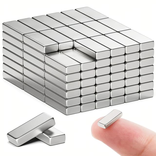50/100 Peças de Ímãs de Barra Pequenos 10x5x2mm, Ímãs de Terras Raras para Artesanato, Quadro Branco, Geladeira, Ciência, Escritório e DIY