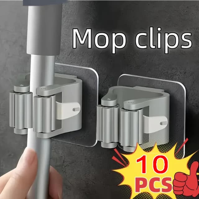4 pçs fixado na parede mop organizador titular fixado na parede à prova dwaterproof água mop rack de armazenamento vassoura cabide ganchos ferramentas domésticas