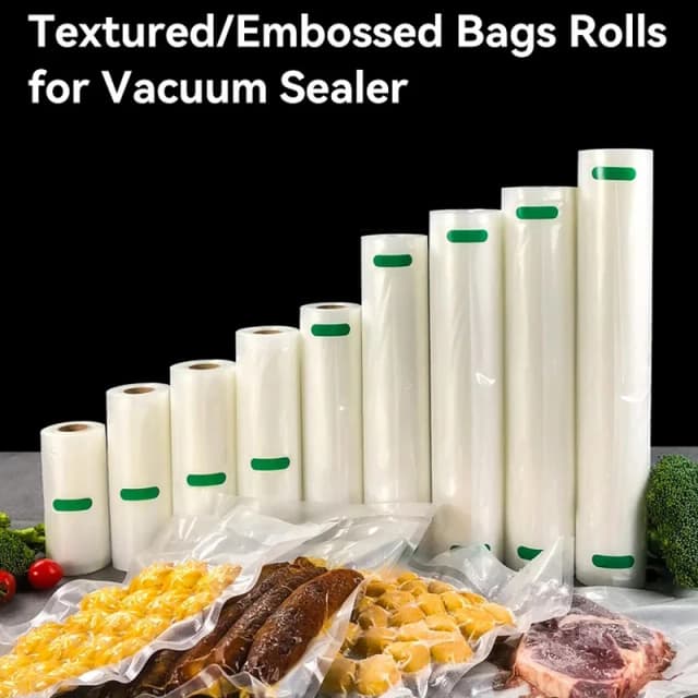 Sacos de vácuo para alimentos aferidor do vácuo alimentos frescos manter longo 12 + 15 + 20 + 25 + 30cm * 500cm rolos/lote sacos para embalador a vácuo