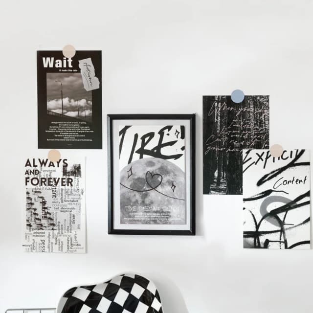 Ins tom preto pessoal retro nicho avançado sentido foto adereços sala fundo parede diy cartão decorativo 30 folhas