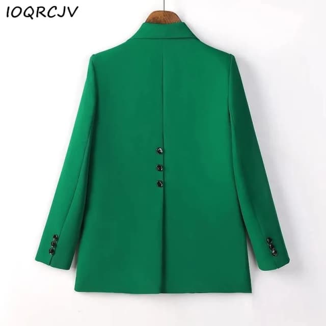2023 novo blazer feminino verde formal blazer casaco feminino manga longa único botão jaqueta reta senhoras do escritório trabalho wear