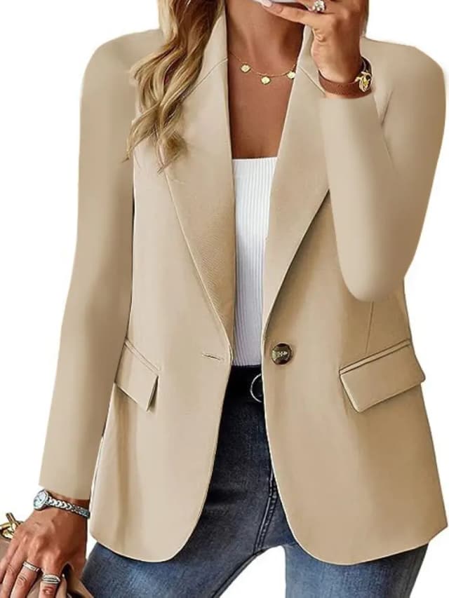 2025 nova moda feminina botão sólido terno casaco lapela manga longa chapéu casual casaco/jaqueta de trabalho de grandes dimensões escritório negócios