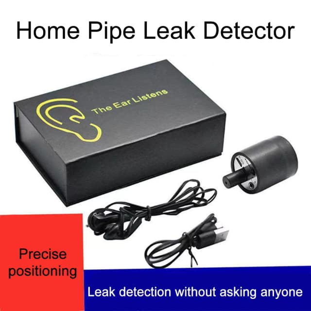 Detector de vazamento de rede de água, monitor de vazamento subterrâneo, kit detector de vazamento de rede de água com fones de ouvido para ambientes internos e externos