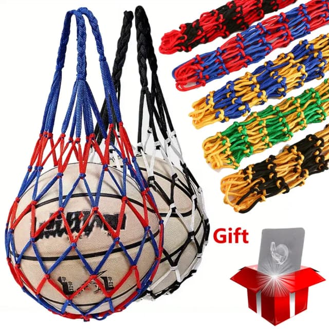 Saco de rede de basquete tecido grosso armazenamento de basquete durável saco de rede de treinamento de náilon para todos os tipos de bolas ﻿