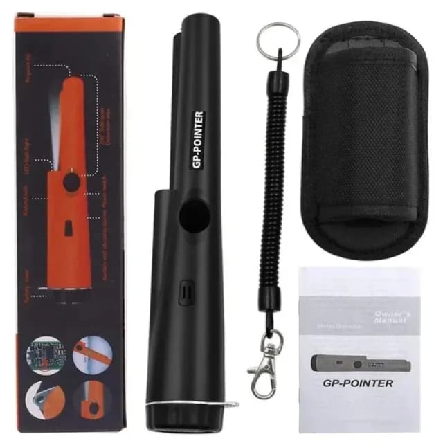 Novo 2024 detector de metais portátil ponteiro gp posicionamento preciso caça ao tesouro localizador à prova dwaterproof água pólo luz led