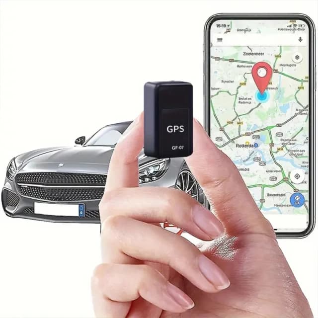 Mini Rastreador GPS GF-07 para Carro, Bicicleta, Animais de Estimação e Crianças, Localizador Magnético Forte Anti-Perda com Rastreamento em Tempo Real