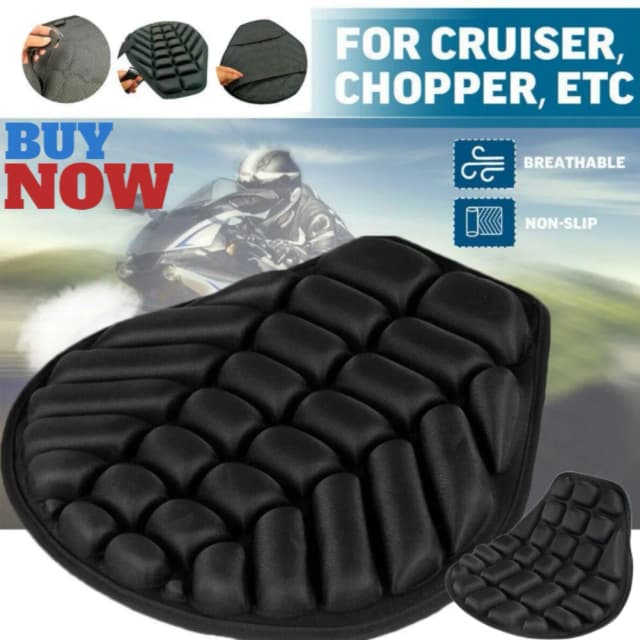 Almofada universal para assento de motocicleta, proteção solar, 3d, conforto, gel, almofada de assento, absorção, bolsa de assento, acessórios
