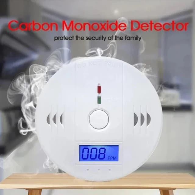 Alarme de monóxido de carbono alarme de fumaça co detector display lcd alarme casa sem fio detector de vazamento de gás tóxico alarme de som de incêndio