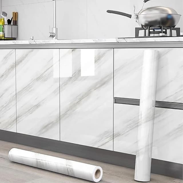 Filme perolado de cozinha à prova d'água papel de parede pvc sala diy adesivos de parede autoadesivos guarda-roupa móveis de cozinha adesivos de parede