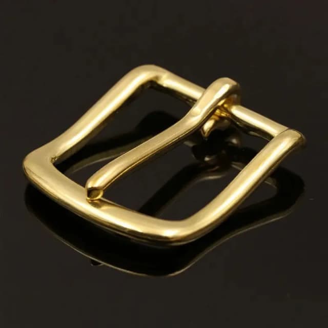 1 pçs fivela de cinto de bronze sólido barra final fivela de barra de calcanhar único pino cinto meia fivela para couro artesanato saco cinta jeans webbing