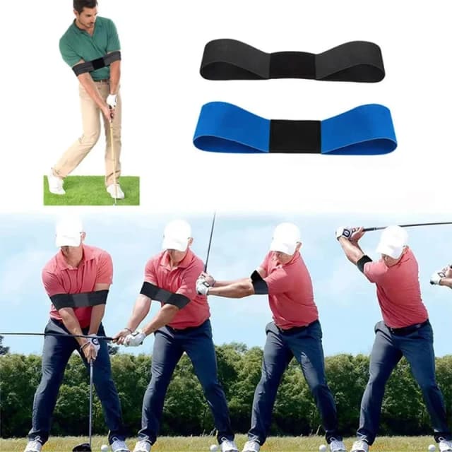 Faixa Corretora de Postura para Treinamento de Swing de Golfe para Iniciantes, Exercício de Movimento de Braço e Mão, Equipamento de Fitness Elástico com Tensão