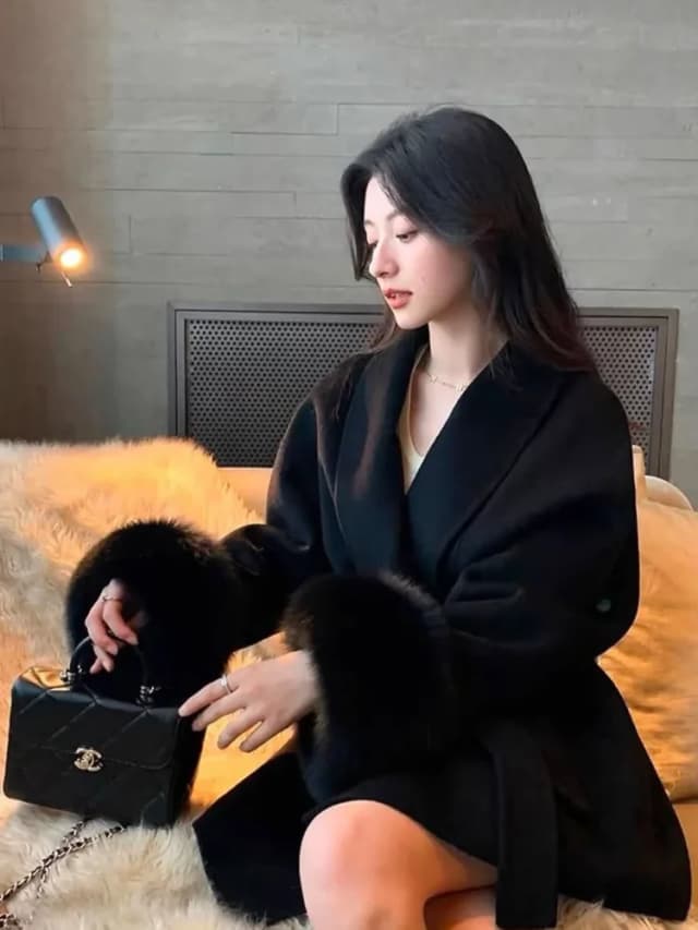 Casual cor sólida cachecol gola casaco de lã moda casual único breasted bolso solto outerwear 2025 nova jaqueta highstreet