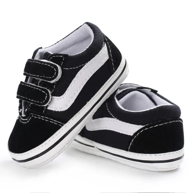 Meckior-Tênis de lona para bebê, listras clássicas, sapatos casuais, antiderrapantes, primeiros caminhantes macios, sapatos infantis unissex, bebê menino e menina