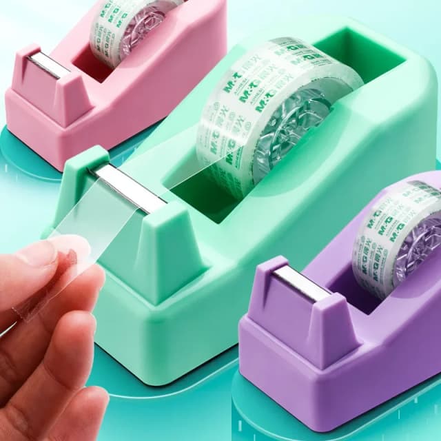 Morandi cor cortador de fita titular anti deslizamento e mais pesado suprimentos de mesa dispensador de fita cortador kawaii três cores disponíveis