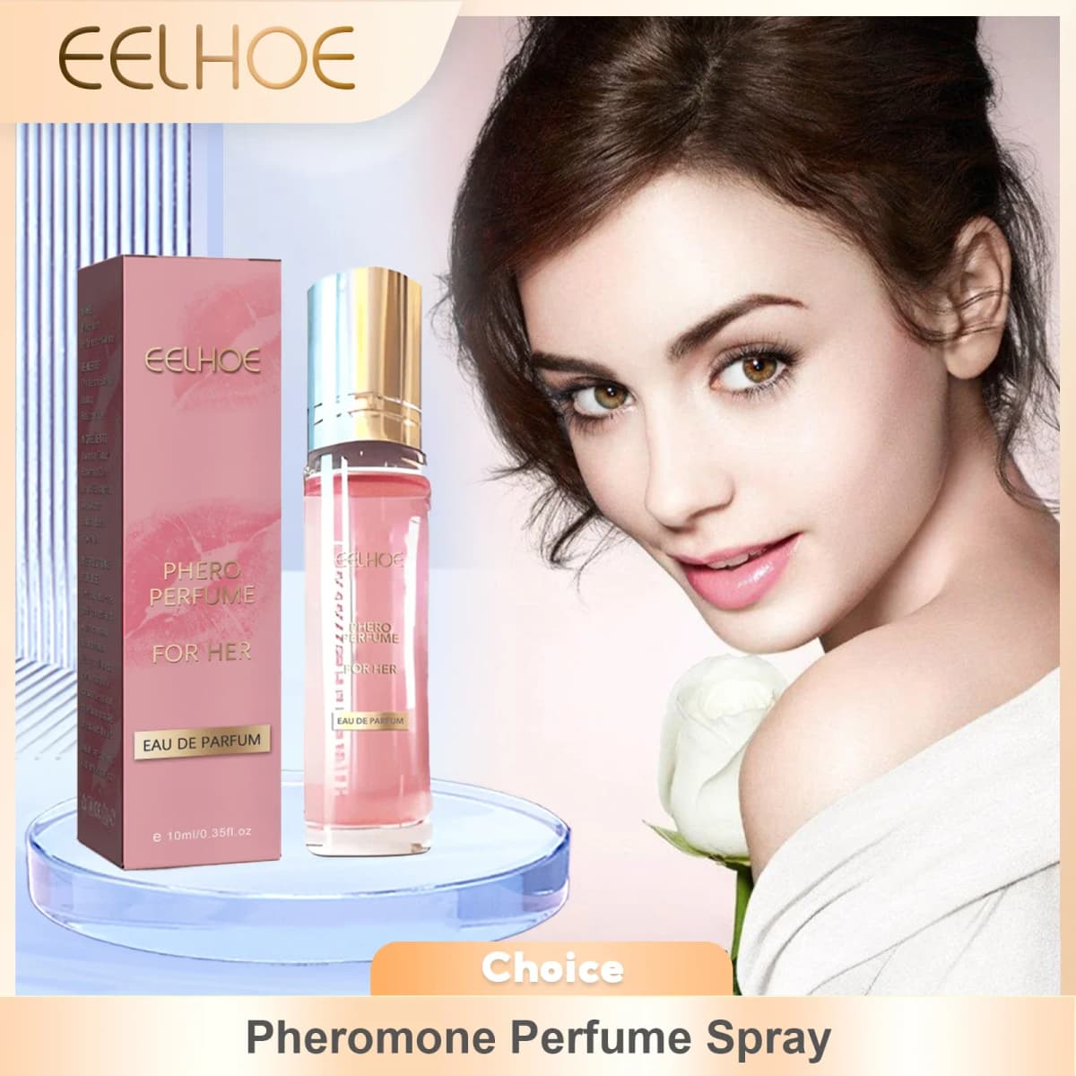 Spray de perfume de feromônio de longa duração, óleos perfumados, perfume feminino, líquido, atrai as fragrâncias sexuais opostos, luz