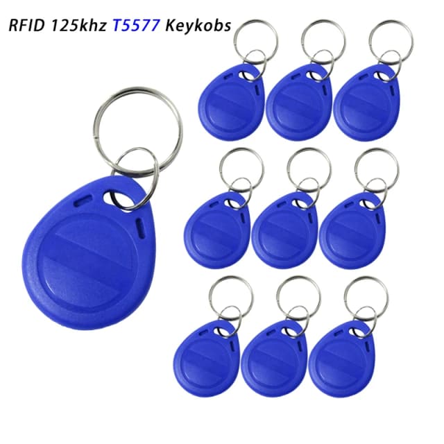 Chaveiro RFID Cloner regravável, T5577 Keyfobs, Tag duplicado, 5200 Proximidade, Cartão de acesso, ID Token Ring, 125KHz, 10Pcs, 20Pcs
