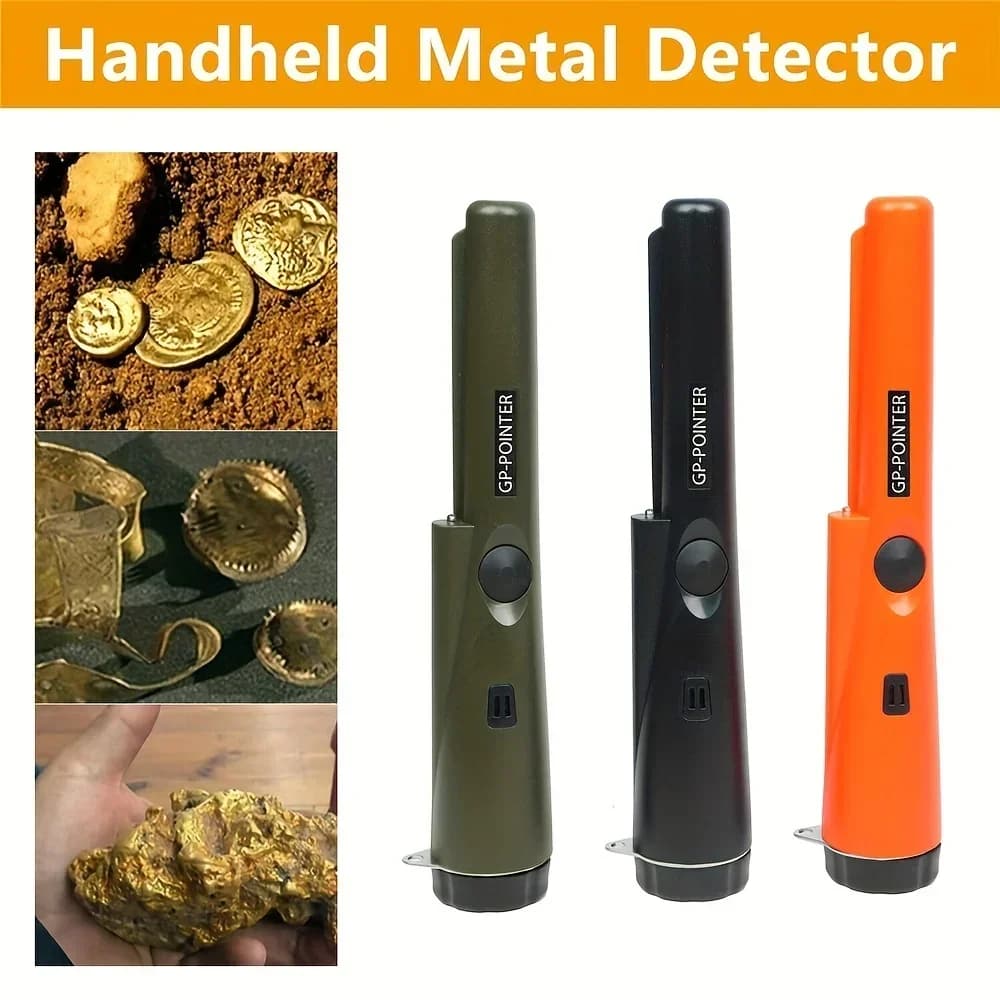 Novo detector de metais portátil de alta qualidade, ponteiro gp, haste de posicionamento à prova d'água, detecção com pulseira, luzes led