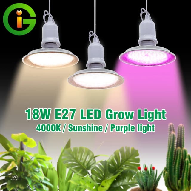 E27 18W Espectro Completo LED Grow Light Sunlike Phytolamp Bulb para Plantas Flor Estufa Tenda Hidropônica
