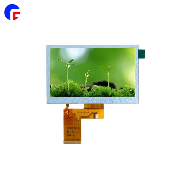 Display ips de 4,3 polegadas com resolução 480x272 Comunicação RGB Tela LCD IPS 1000 de alto brilho