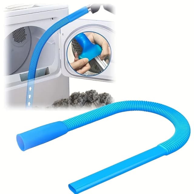 Mangueira de limpeza de exaustão para máquina de secagem, fio flexível com conector elástico para limpeza de acessórios de mangueira de vácuo, 1 peça