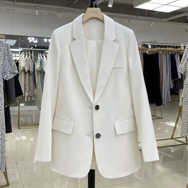 Blazer casual vintage solto para mulheres, jaqueta pequena, casaco primavera para senhora do escritório, versão coreana, 20 cores, novo, 2022
