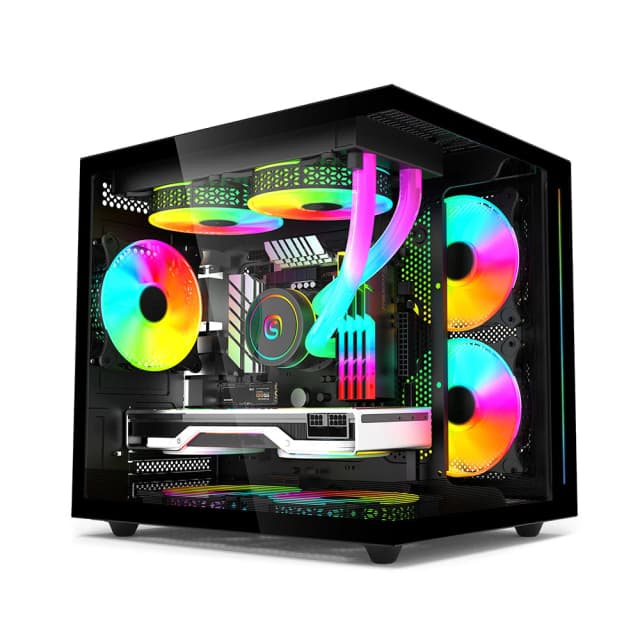 Melhor preço I9 nível intel xeon e5 2695 cpu 12 núcleo 48g ram 512g 1tb ssd rx580 8g placa de vídeo jogos computadores desktop