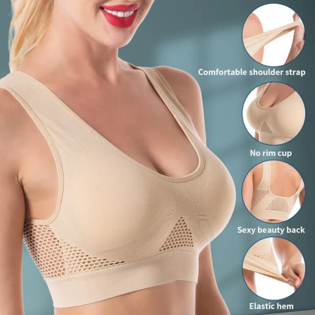 Colete esportivo respirável feminino sutiã absorvente de suor almofada à prova de choque esportes superior pista e campo ginásio correndo fitness esportes yoga
