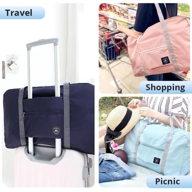 Saco de viagem dobrável saco de armazenamento de viagem sacos de armazenamento de embarque bagagem roupas bolsas piquenique mover casa grande bolsa