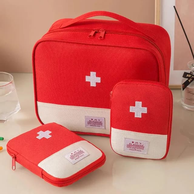 3 pçs/set portátil saco de armazenamento médico acampamento kit primeiros socorros emergência organizador casa viagem ao ar livre caso pílula