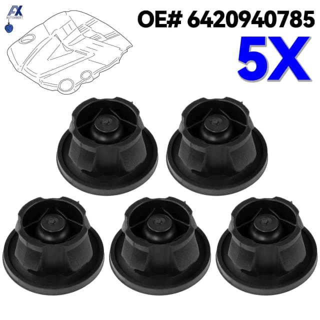5x grommeiras de cobertura do motor amortecedor de montagem para mercedes w204 c218 x218 w212 c207 w461 w463 sprinter 906 6420940785