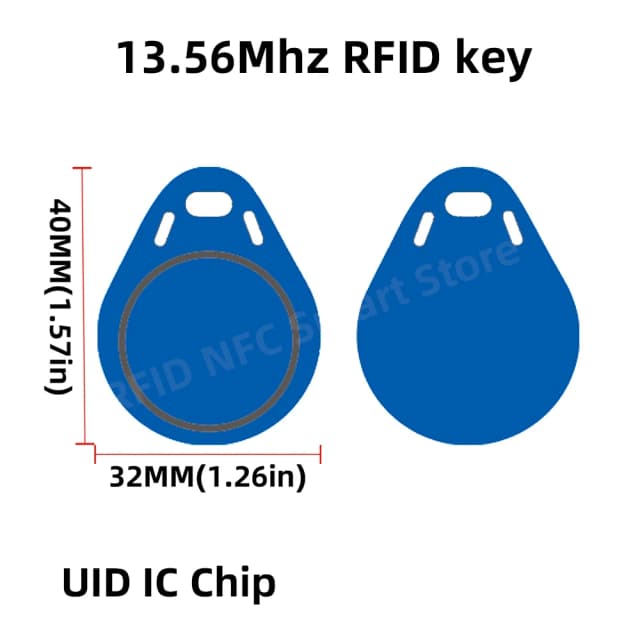 10 pçs à prova dwaterproof água 13.56mhz uid keyfob tag rfid controle de acesso clone cartão chave token gravável clone mutável keyfob