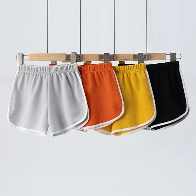 4/1 pçs crianças verão cor sólida básico pequenas calças quentes meninos esportes shorts casuais meninas moda coringa confortável praia pant