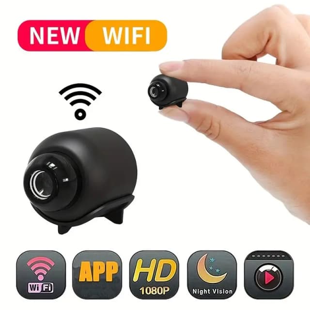 Nova Câmera de Vigilância Sem Fio X5Mini com Visão Noturna 1080P, Leve, Clara, Portátil, Detecção de Movimento, Qualidade Premium