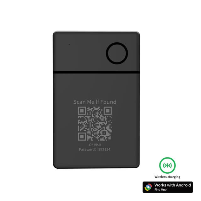 Rastreador de cartão gps recarregável sem fio, localizador android com certificação por google para xiaomi pixel qr code anti perda, etiqueta inteligente