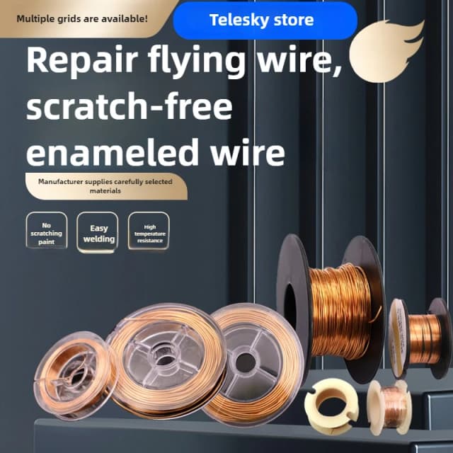 10m/11m/50m de espessura 0.1/0.2/0.5/1mm linha de salto fio de cobre esmaltado bobina eletromagnética fio de enrolamento pcb ferramenta de reparo fio de conexão