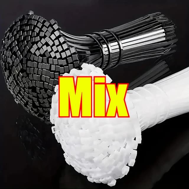 Abraçadeiras de nylon ajustáveis, auto-blocantes, reutilizáveis, de plástico, para fixação de cabos, para casa e escritório.