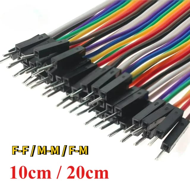 Cabo dupont de 20 pinos, linha 10cm 20cm macho para macho fêmea para fêmea macho para fêmea jumper cabo de fio dupont para pcb kit diy