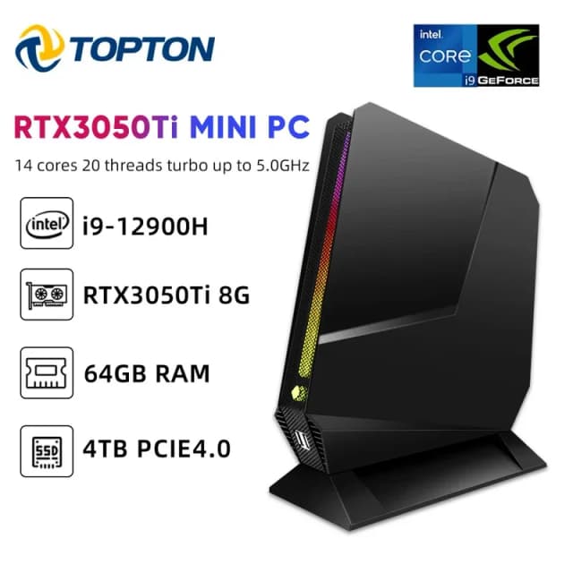 Pc Gaming Mini PC Intel i9 13900H 12900H i7 13800H 12700H Nvidia RTX4060 3050 8G Desktop Gamer Mini Computador Win11 Pro WiFi6