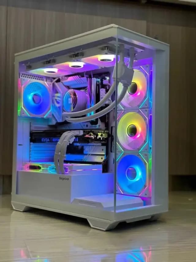 AOTESIER PC para Jogos com Processador Core i7/SSD de 256G 8GB/16GB RAM 3200MB DDR3/Windows 11 Gráficos HD 4600/branco