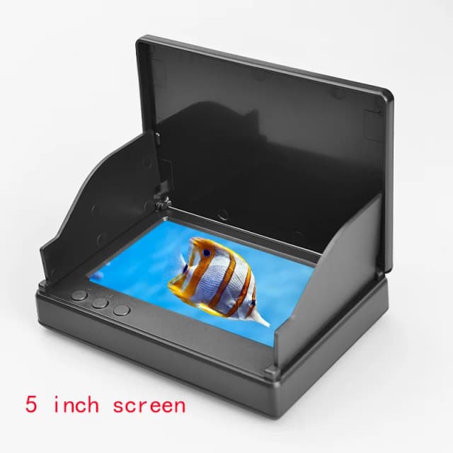 Câmera de Pesca Subaquática com Monitor IPS LCD de 5 Polegadas e Bateria Embutida de 1000 Lúmens