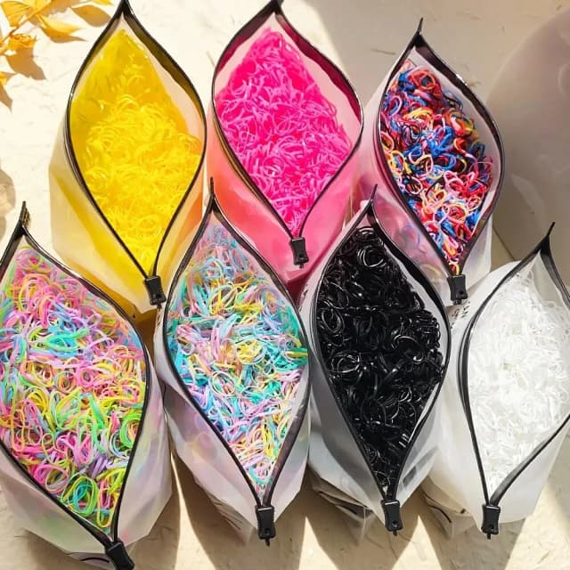 1000 pçs colorido pequeno descartável faixas de cabelo scrunchie meninas elástico de borracha rabo de cavalo titular acessórios para o cabelo laços de cabelo