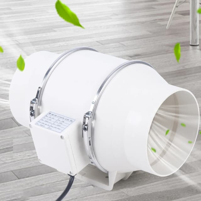 Ventilador de Duto Inline 220V, Ventilador de Tubo, Ventilador de Exaustão HF-150P, Ventilador Destacável para Banheiro, Cozinha, Estufa, Extração de Ar